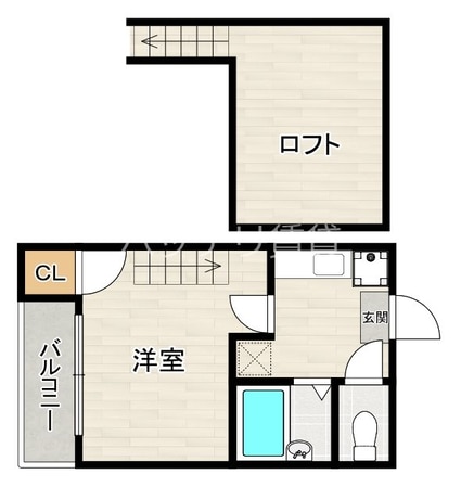 キャニオン　オーク　竹下の物件間取画像